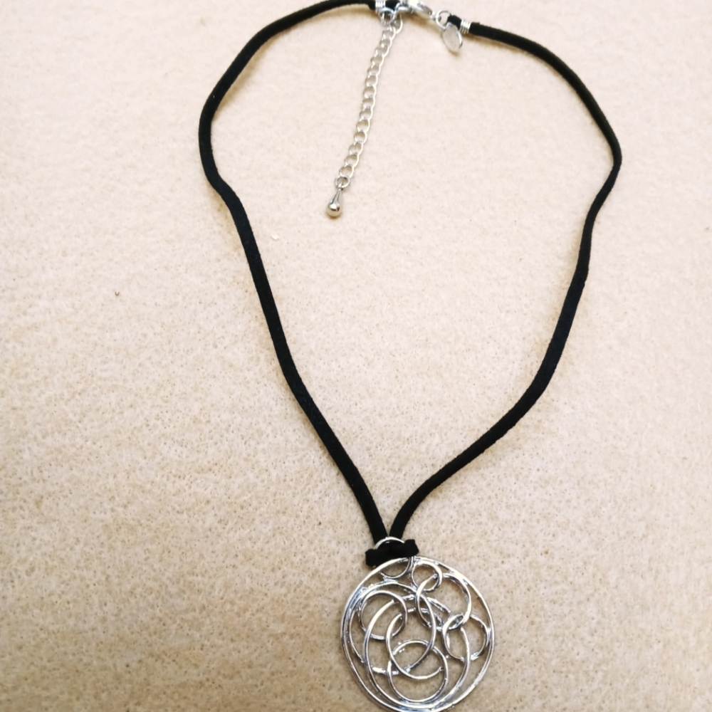 Lia Sophia Black Lace Necklace